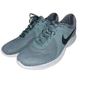 NIke Revolution 4 Mens 10.5 Green Athletic Shoes Running Jogging Walking